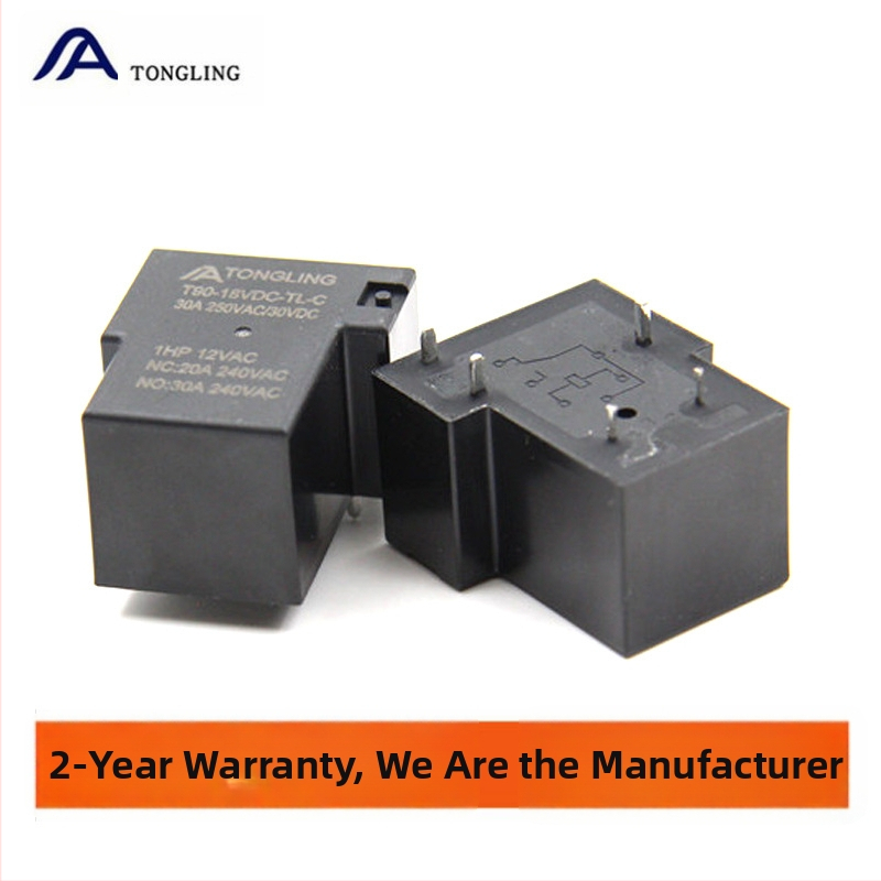 30A relej T90, 5-pinova, 5V/12V/9V/24V, zatvoren dizajn