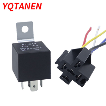 Automobilsko rele, 12V/24V, 40A, JD1914/JD19124, s 5-pinskim kabelskim priključkom