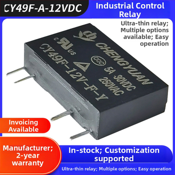 CY49F-A-12VDC industrijsko rele za upravljanje, ultra tanko i ultra kompaktno, 5A kontaktno spajanje, izdržljivo do 3000V