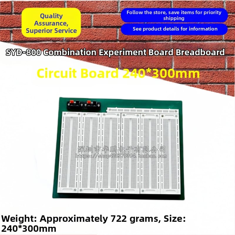 Syd-800 Kombinovaná experimentálna doska, Doska pre obvody, 240×300 mm, Veľká breadboard, Pôvodná nová