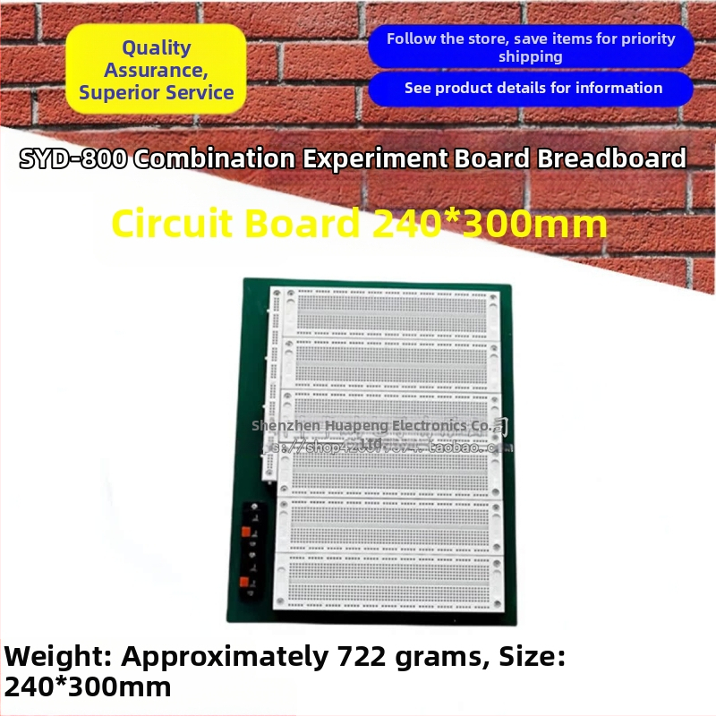 Syd-800 Kombinovaná experimentálna doska, Doska pre obvody, 240×300 mm, Veľká breadboard, Pôvodná nová