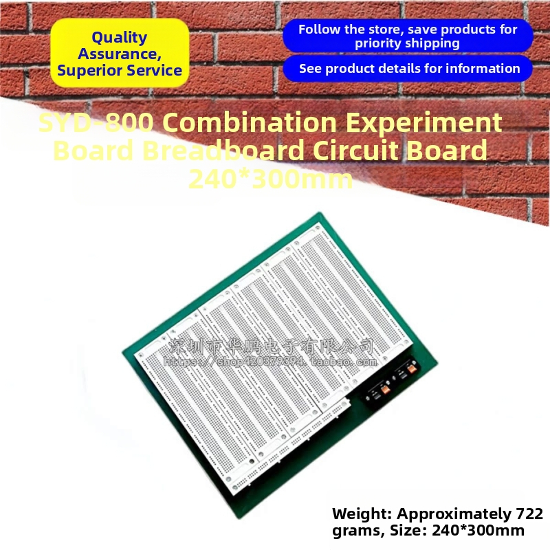 Syd-800 Kombinovaná experimentálna doska, Doska pre obvody, 240×300 mm, Veľká breadboard, Pôvodná nová