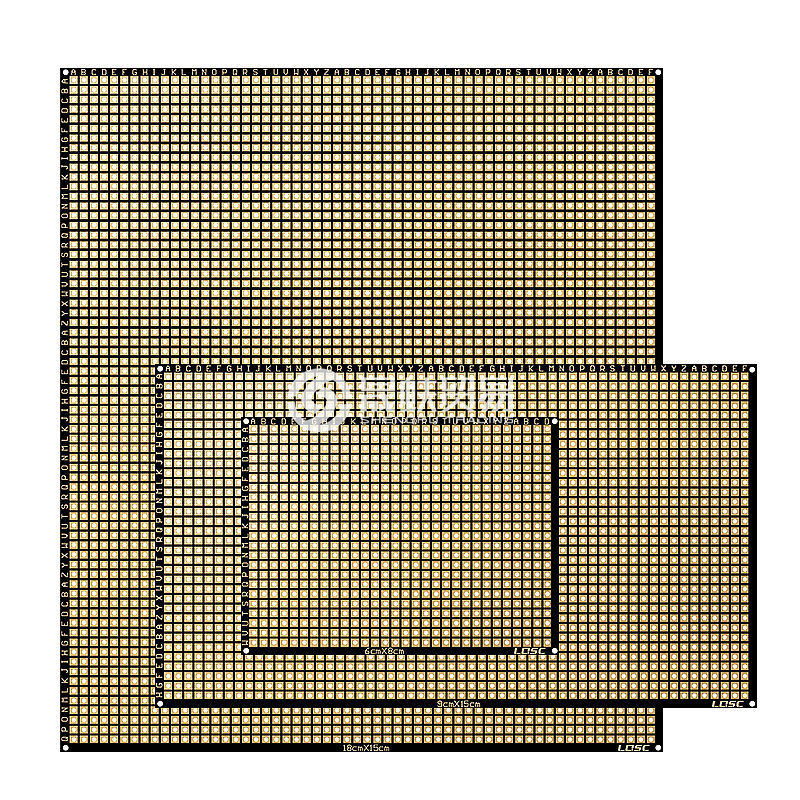 Jednostruka PCB pločica s crnim uljem i zlatim premazom, perforirana pločica 6×8 cm, tanka fleksibilna univerzalna ploča za lemljenje