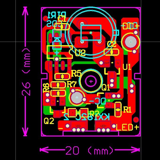 PCB noćne lampe s senzorom pokreta i LED-om, kontrolna ploča uz krevet i hodnik