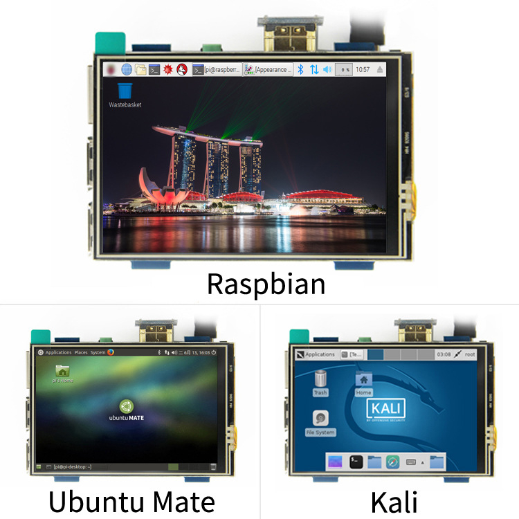 3,5-inčni HD HDMI LCD dodirni zaslon za Raspberry Pi 4 Model B+