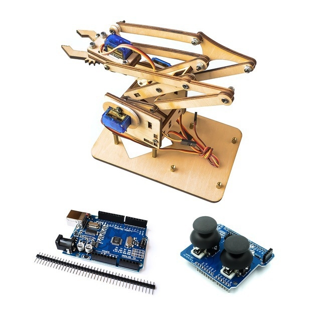 XINZHILI MeArm 4-DOF akrilna robotska ruka za Arduino i Raspberry Pi DIY komplet