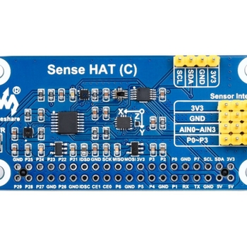 Ploča za proširenje senzora Raspberry Pi, Type-C, s 10-osnim gyroskopom, barometrom, temperaturom i vlagom, prepoznavanje boja, ADC