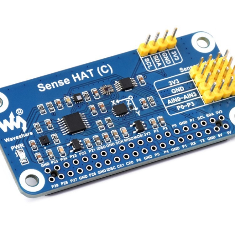Ploča za proširenje senzora Raspberry Pi, Type-C, s 10-osnim gyroskopom, barometrom, temperaturom i vlagom, prepoznavanje boja, ADC