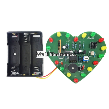 Sada LED srdca s reguláciou osvetlenia a hudbou, 18 LED, DIY elektronika TJ-56-269