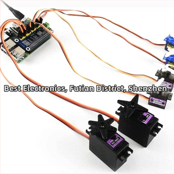 16-kanálová platňa ovládača servo pre Raspberry Pi 4B/3B+/Zero W, PWM ovládač modul s rozhraním I2C