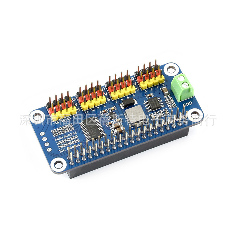 16-kanalna ploča upravljača servo za Raspberry Pi 4B/3B+/Zero W, PWM modul s I2C sučeljem