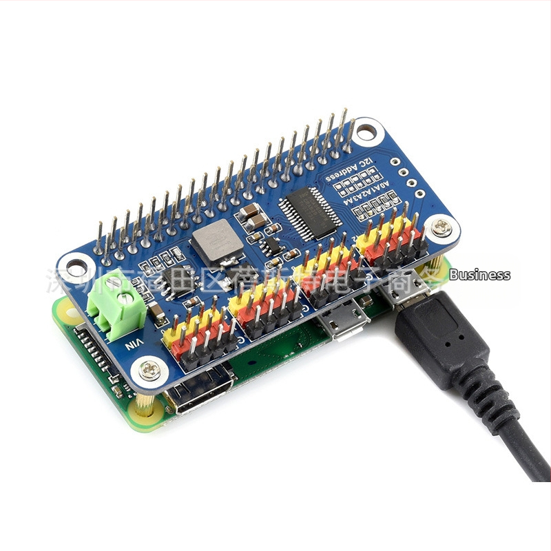 16-kanálová platňa ovládača servo pre Raspberry Pi 4B/3B+/Zero W, PWM ovládač modul s rozhraním I2C