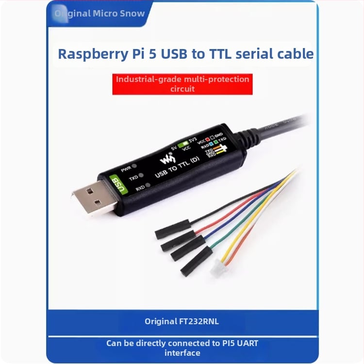 Industrijski USB-to-TTL serijski modul s FT232RNL za Raspberry Pi 5