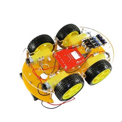 4WD Bluetooth višenamjenski četverotočkaški pametni automobil set s izbjegavanjem prepreka i praćenjem linije za Arduino DIY