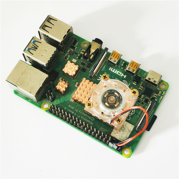 Hlađenje za Raspberry Pi 4B/3B: radijator s 5V ventilatorom i bakrena baza s ljepilnom podlogom