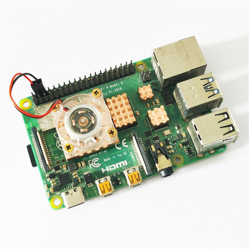 Hlađenje za Raspberry Pi 4B/3B: radijator s 5V ventilatorom i bakrena baza s ljepilnom podlogom