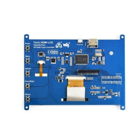 Zaslon Raspberry Pi 4B, 7-inčni otporni dodirni zaslon, HDMI zaslon, IPS zaslon
