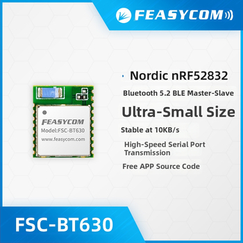 Feiyitong nRF52832 Bluetooth 5.2 Master-Slave integrovaný BLE modul pre transparentný prenos sériovej komunikácie s nízkou spotrebou energie