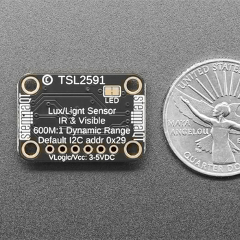 1980 TSL2591 Senzor digital de lumină cu dinamică înaltă, modul cu interfață I2C – STEMMA QT/Qwiic