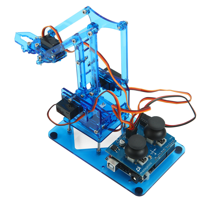 Akrilna mehanička ruka MeArm – komplet za sklapanje za UNO, open-source, Raspberry Pi