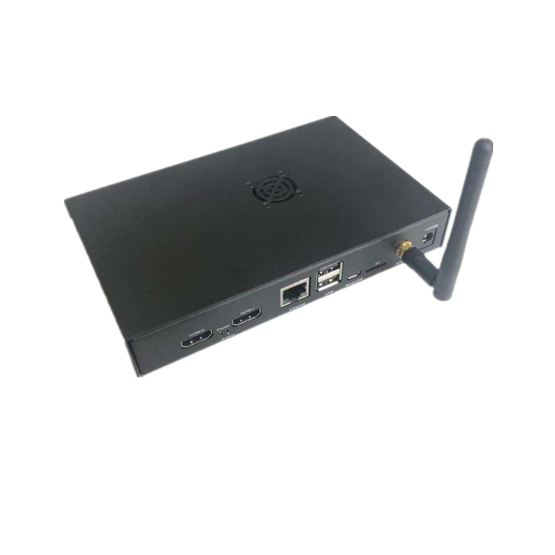 Metalno kućište za Raspberry Pi CM4 s CM4IO, matno crna završna obrada, s ventilatorom i gumbom za uključivanje