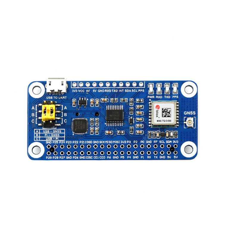 GNSS proširna ploča za Raspberry Pi 4B, bazirana na MAX-7Q, podržava GPS, QZSS i GLONASS sustave pozicioniranja