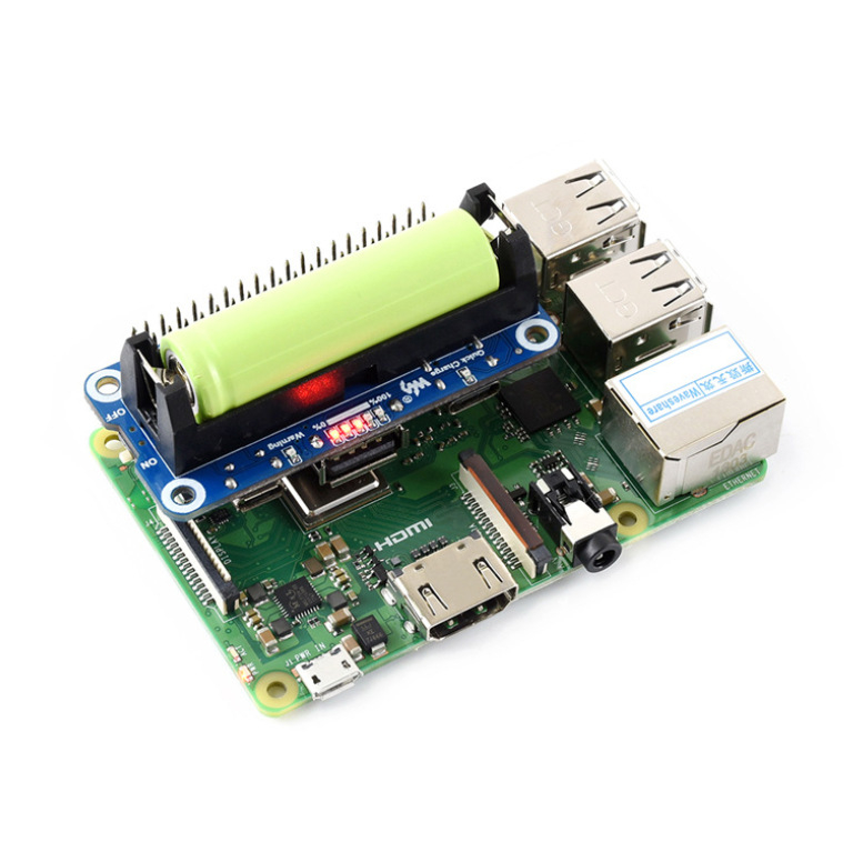 Light Snow Proširena ploča za Raspberry Pi 4B/3B+ s litijskom baterijom, 5V prijenosni izvor napajanja