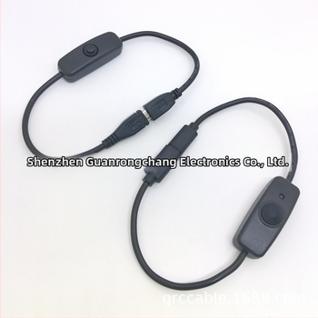 Micro USB predlžovací kábel s mužským a ženským konektorom, 501 spínač, napájanie pre Raspberry Pi, meď 2A