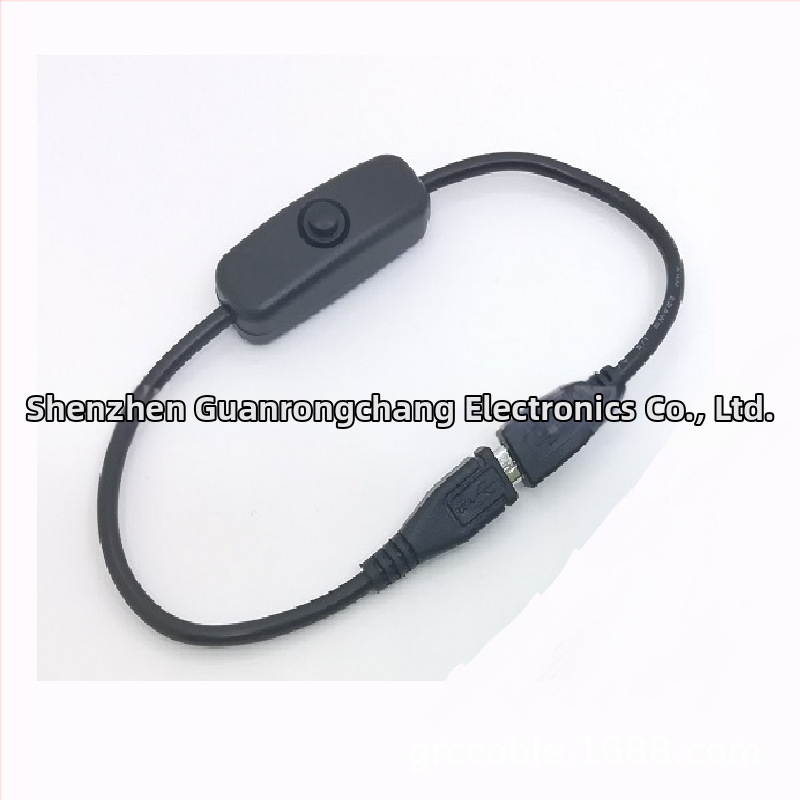 Micro USB predlžovací kábel s mužským a ženským konektorom, 501 spínač, napájanie pre Raspberry Pi, meď 2A