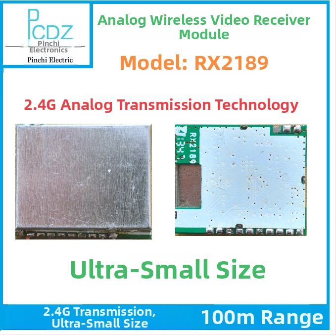2.4G analógový videopriijímač modul, bezdrôtový modul prenosu obrazu, model RX2189