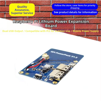 Raspberry Pi lítium akkumulátor bővítőpanel, dupla USB-kimenet, Pi 3-hoz önálló terepi használatra — hordozható energiaforrás