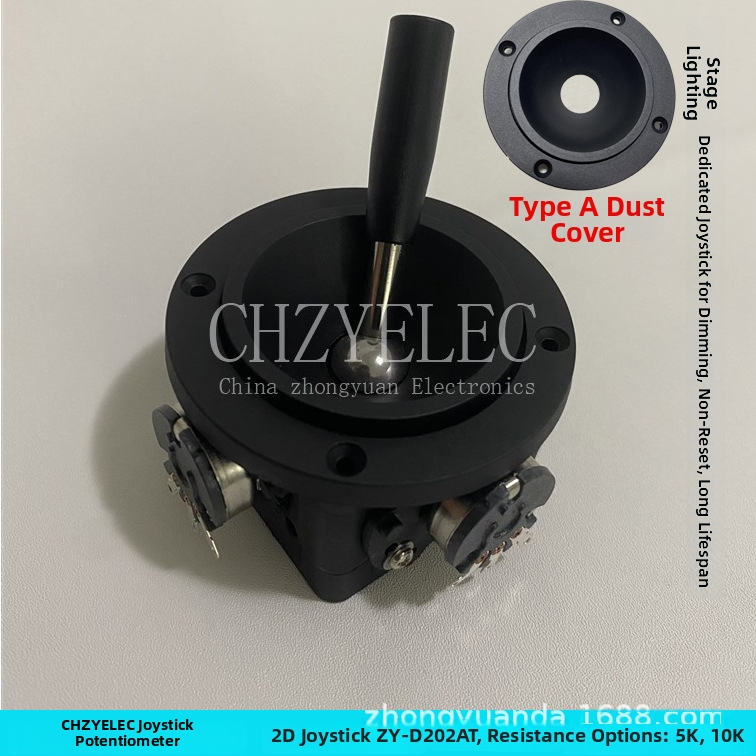 CHZYELEC ZY-D202AT-R4 2D rocker potenciometer bez resetu pre ovládanie osvetlenia na javisku