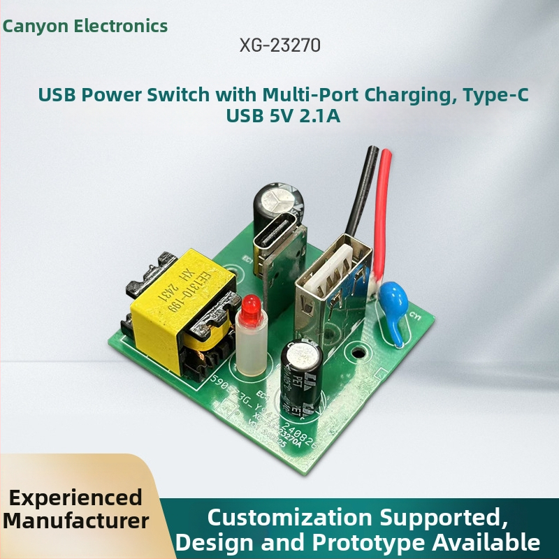 Modul nabíjačky pre predlžovač s USB Type-C, 5V 2,1A, PCBA
