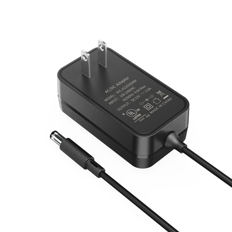 Napajajući adapter 12V 2A s US utikačem, UL i FCC certificiran, 24W za svjetlosne trake i lampe
