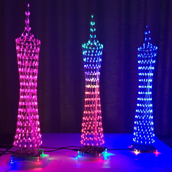 Guangzhou Tower LED DIY paket – šareni svjetleći kockasti modul s glazbenom sinhronizacijom