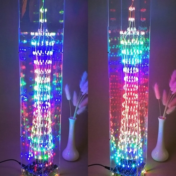 Guangzhou Tower LED DIY paket – šareni svjetleći kockasti modul s glazbenom sinhronizacijom