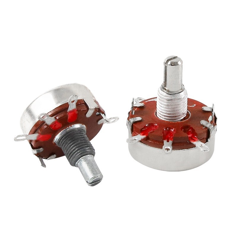 WH118-1A Podesivi potenciometar s jednim okretajem, karbonski film, 2W, otpor vrijednosti: 1Ω, 2.2Ω, 4.7Ω, 22Ω, 470kΩ, 10kΩ