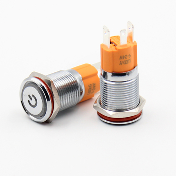16 mm metalni samozaključavajući gumb za Start/Stop, vodootporan prekidač s LED prstenom rasvjete i simbolom napajanja, visok strujni tok 10A