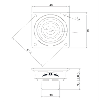 Copax High Spectrum 48 mm neodimijski magnetni zvučnik, 4 Ω, 8 W, dvostruki magnet, 20-core, IPX7 vodootporan, dugi hod, puni raspon