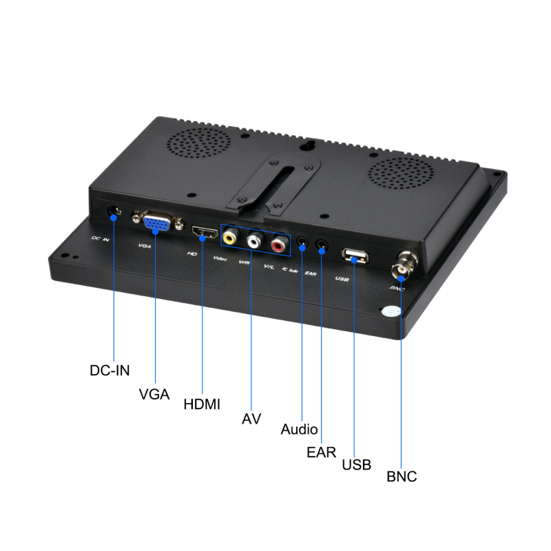 8-inčni HD LCD monitor 801B za sigurnost, industrijsko lasersko graviranje, fotografiranje i USB multimedijsko reproduciranje