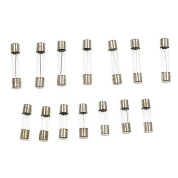 Üveg biztosíték készlet, 360 db, dobozos, méretek 5×20 mm és 6×30 mm, 0.25–20 A, autóelektronika