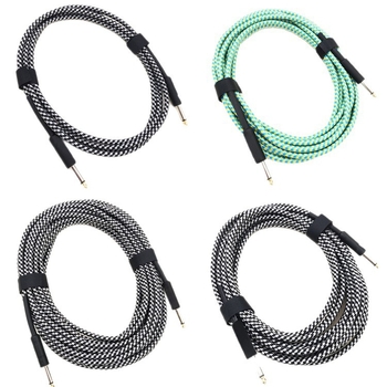 Kabel za gitaru 6,5 mm audio, muški–muški, ravni i kutni priključci, kabel s redukcijom buke za električnu gitaru i bas, razne specifikacije