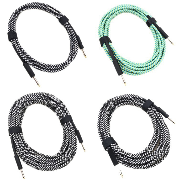 Kabel za gitaru 6,5 mm audio, muški–muški, ravni i kutni priključci, kabel s redukcijom buke za električnu gitaru i bas, razne specifikacije