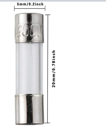 150 komada staklenih osigurača 5×20 mm, 250 V, brzo djelujući, s držačem osigurača i crvenim 22 AWG kabelom, 0,1–20 A