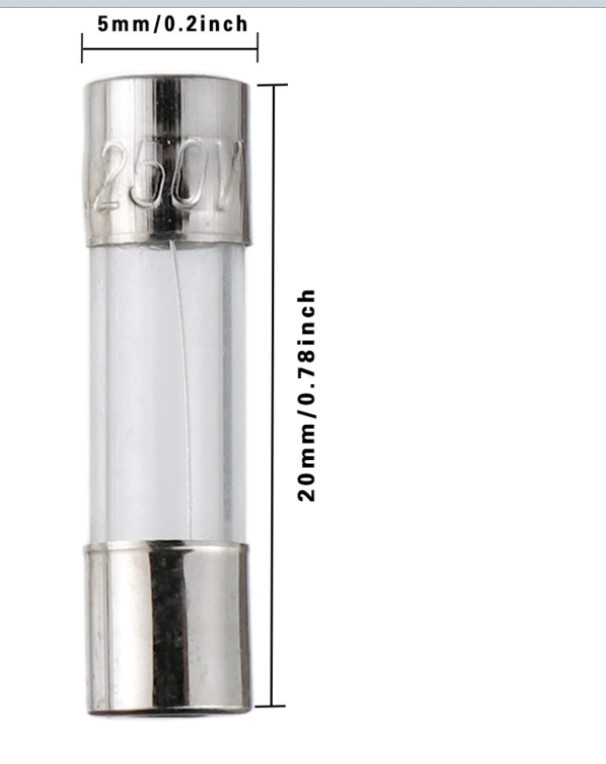 150 komada staklenih osigurača 5×20 mm, 250 V, brzo djelujući, s držačem osigurača i crvenim 22 AWG kabelom, 0,1–20 A