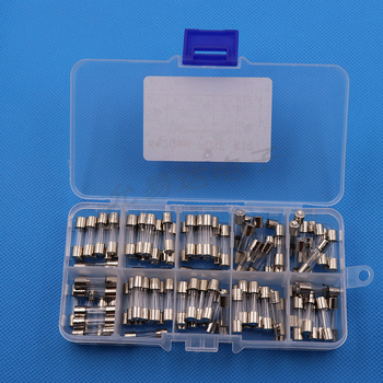 Üvegbiztosítócső 5×20 mm, 100 db, 10 típus, vegyes mintás készlet