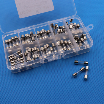 Üvegbiztosítócső 5×20 mm, 100 db, 10 típus, vegyes mintás készlet