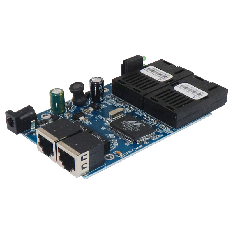 ZX-BS22-PCBA jednomodni optički transceiver, 2 optička porta i 2 električna porta, do 20 km, PCBA ploča