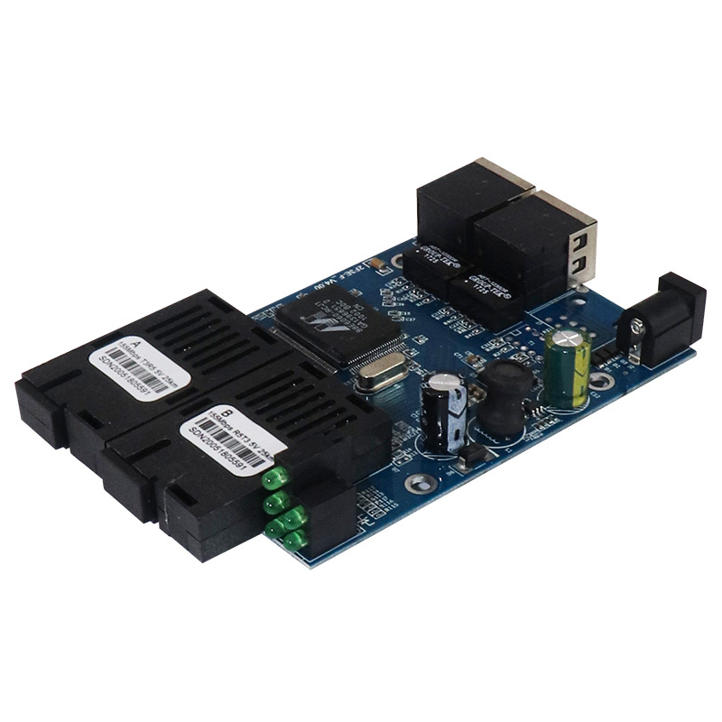 ZX-BS22-PCBA jednomodni optički transceiver, 2 optička porta i 2 električna porta, do 20 km, PCBA ploča