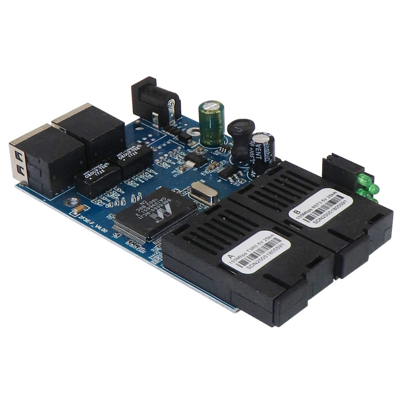 ZX-BS22-PCBA jednomodni optički transceiver, 2 optička porta i 2 električna porta, do 20 km, PCBA ploča